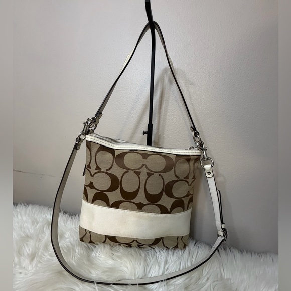 Coach Handbags - Coach Brown and Cream Crossbody Bag